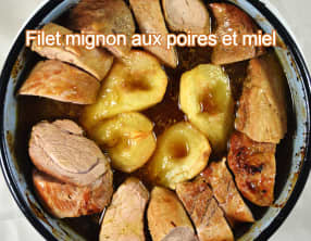 Filet mignon aux poires et miel