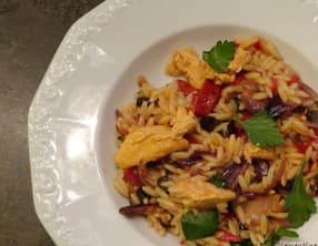 Risotto d'orzo au fromage de chèvre