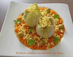 Endive comme un bouton de fleur