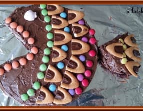 Gâteau au chocolat en forme de poisson