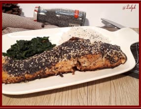 Saumon en croûte de graines de pavot