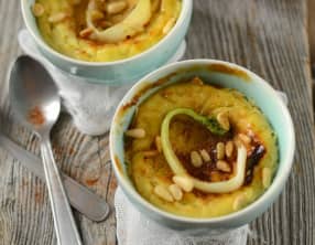 Crème brûlée d'asperge et ricotta