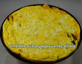 Omelette asperges vertes feta cuite au four