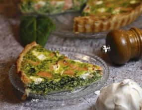 Tarte épinards saumon chèvre