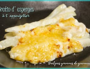 Gratin d' asperges à l'Appenzeller