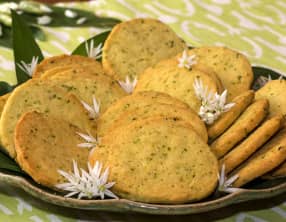 Sablés au parmesan et ail des ours