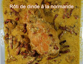 Rôti de dinde à la normande