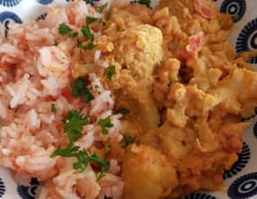 Curry de chou-fleur au lait de coco