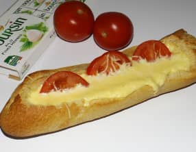 Baguet’quiche au Boursin et aux tomates