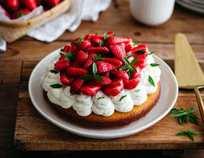 Tarte aux fraises façon madeleine