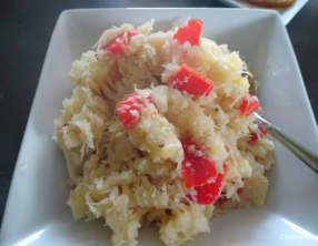 Stamppot de choucroute et ventrèche au curry