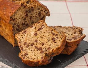 Gâteau du matin banane, orange et chocolat
