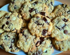 Cookies moelleux aux deux chocolats
