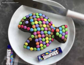 Gâteau poisson au chocolat et smarties