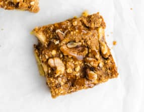 Carrés aux pommes santé et vegan