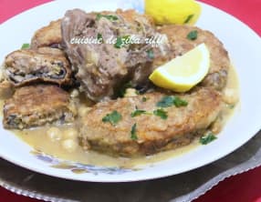Tajine d'agneau aux aubergines farcies et panées