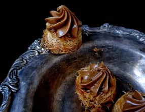Nids de konafa fourrés à la pâte de spéculoos