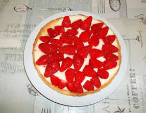 Tarte aux fraises à la panna-cotta