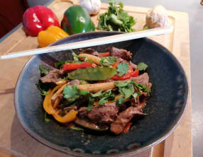 Émincés de bœuf sauté aux petits légumes aux saveurs d’Asie