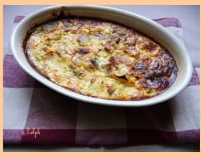 Clafoutis saumon poireau aneth