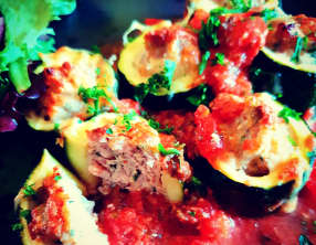 Gratin de courgettes farcies