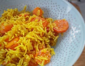 Riz basmati et ses carottes au ghee