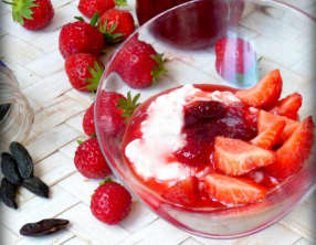 Confiture de fraises à  la tonka