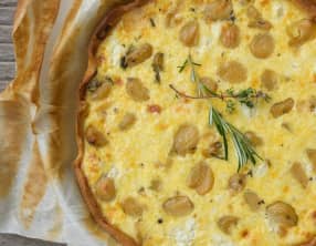 La tarte à l'ail caramélisé