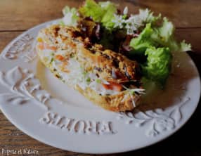 Eclairs salés à l'ail des ours et à la truite fumée