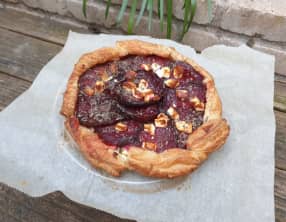 Tarte rustique betterave, feta, zaatar et miel