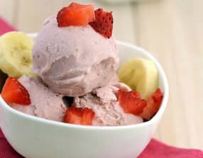Glace fraise banane au thermomix