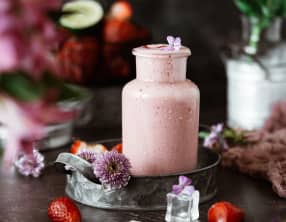 Smoothie fraises et rhubarbe