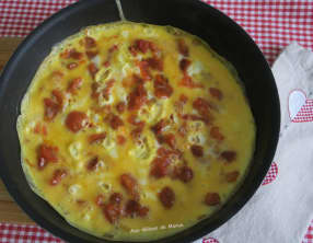 Omelette light aux tomates et chorizo