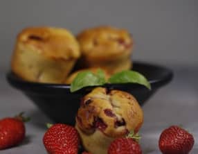 Muffins fraise basilic