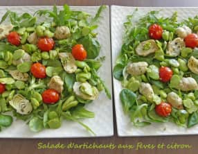 Salade d'artichauts aux fèves et citron