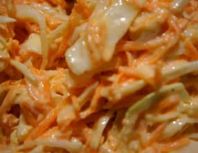 Salade coleslaw chou blanc et carottes