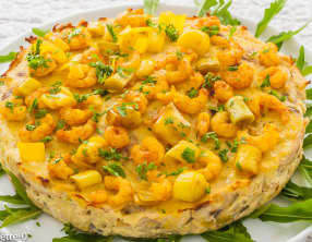 Gâteau de merlu, sauce betterave