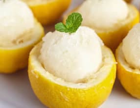 Sorbet au citron sans sorbetière