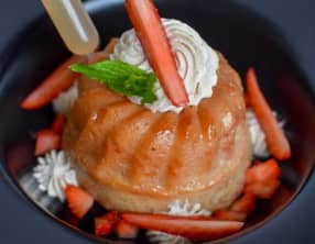 Baba à la fraise et crème diplomate