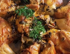 Poulet rôti aux topinambours et citron