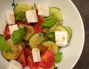 Salade de tomates à la Crescenza de chèvre