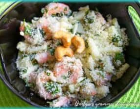 Salade indienne aux crevettes et à la pomme