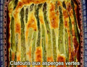 Clafoutis d’asperges vertes, amandes et parmesan
