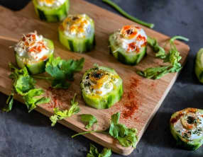 Concombres crémeux apéritifs