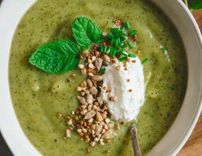 Velouté de courgette et menthe