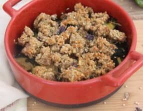 Crumble courgette quinoa au thym