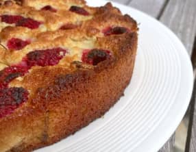 Gâteau coco framboise rhubarbe