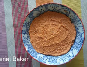 Crème de graines de tournesol au poivron et tomates séchées