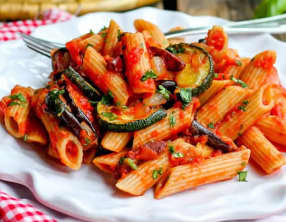 Pâtes aux aubergines