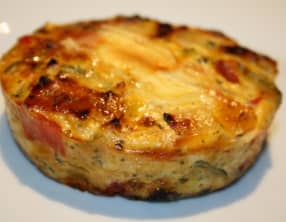 Tortilla de légumes gratinée au reblochon